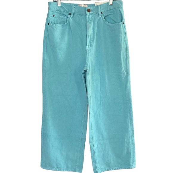 Vibrant Urban Outfitters BDG Women’s High & Wide Jean Retro Turquoise NEW Sz 31 - Picture 1 of 8